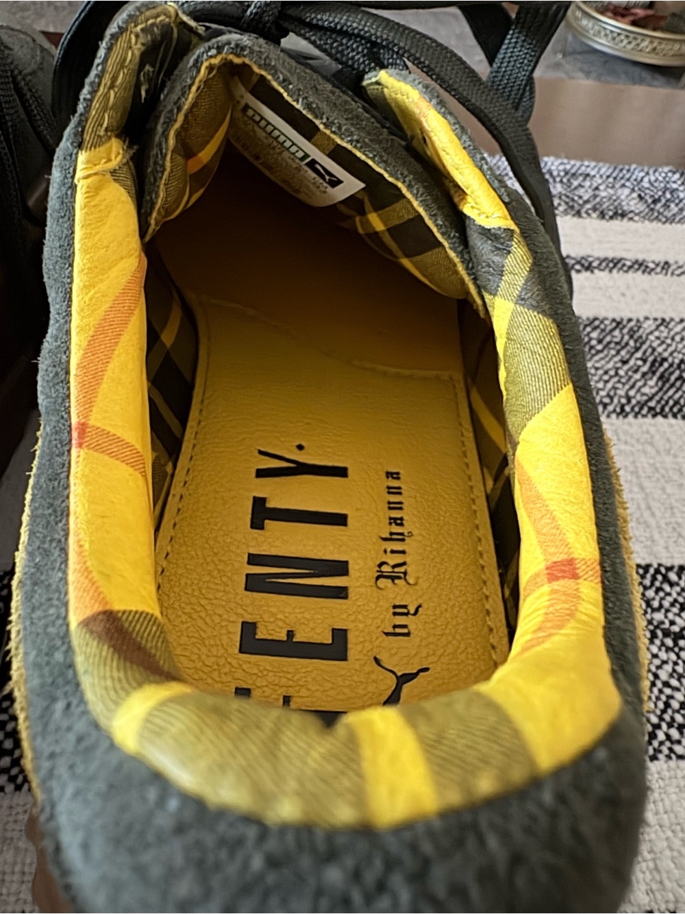PUMA Fenty x Rihanna Cleated Creeper Suede Rosin Lemon Women’s 8 366268-01 - Picture 12 of 13